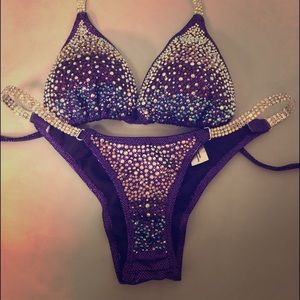 Bikini competition suit NPC purple fitness bikini
